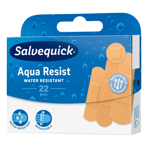 Salvequick Aqua Resist wodoodporne plastry 22sztuki