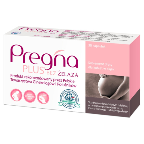 Pregna Plus bez żelaza, 30 kapsułek