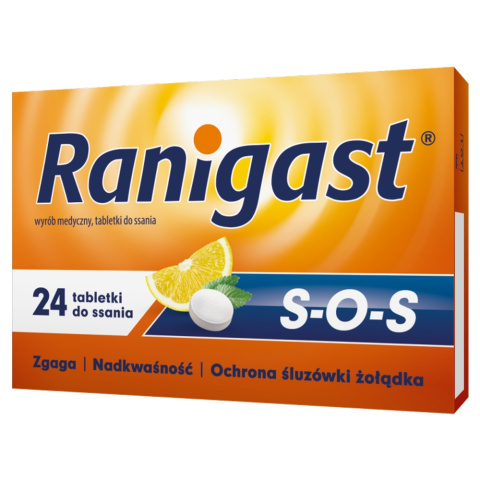 Ranigast SOS, 24 tabletki do ssania