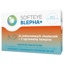 Softeye Blepha Plus, 14 chusteczek + 1 ogrzewalny kompres