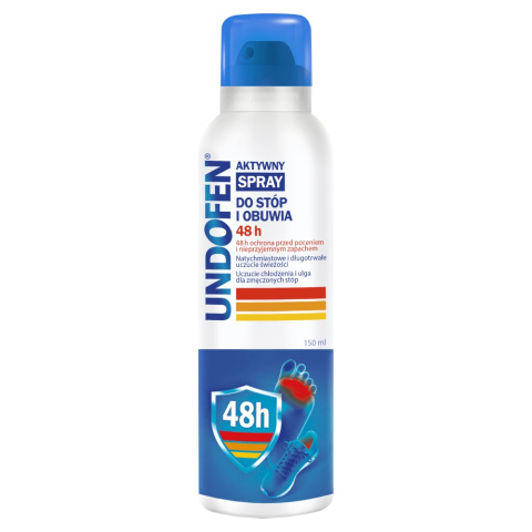 Undofen Aktywny Spray do stóp i obuwia 48 h, 150 ml