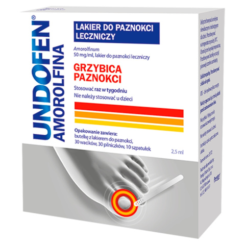 Undofen Amorolfina, Lakier do paznokci, 2,5 ml