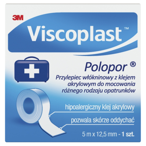 Viscoplast , Polopor przylepiec 5 m x 12,5 mm , 1 sztuka