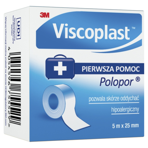 Viscoplast Polopor Przylepiec 5 m x 25 mm