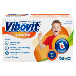 Vibovit Junior, smak truskawkowy, 30 tabletek do ssania