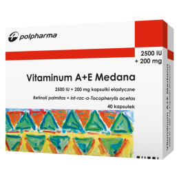 Vitaminum A+E Medana (2500 j.m. + 200 mg), 40 kapsułek