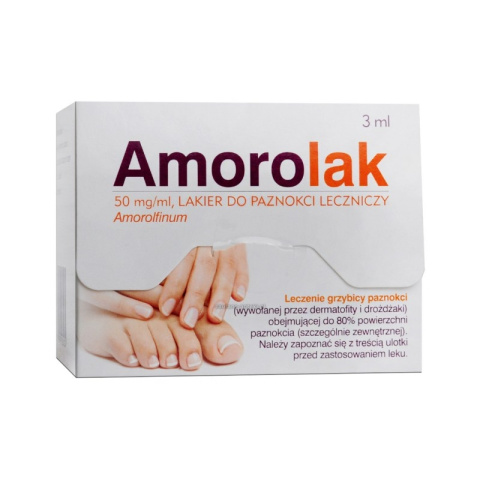 Amorolak, lakier przeciwgrzybiczy do panzokci, 3 ml