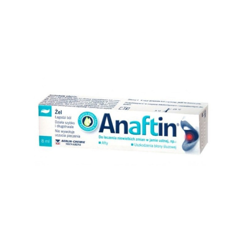 Anaftin Gel, żel na afty, 8 ml