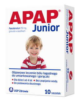 Apap Junior, 250 mg, 10 saszetek