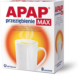 Apap Przeziębienie Max, 8 saszetek