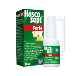 Hascosept Forte aerozol do gardła i ust, 3 mg/ml, 30 ml