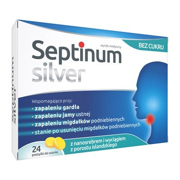 Septinum Silver, 24 pastylki do ssania