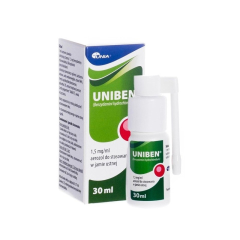 Uniben, aerozol do gardła i jamy ustnej, 30 ml