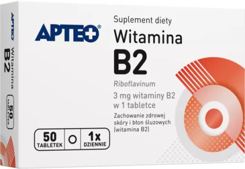 Witamina B2 APTEO, 3 mg, 50 tabletek