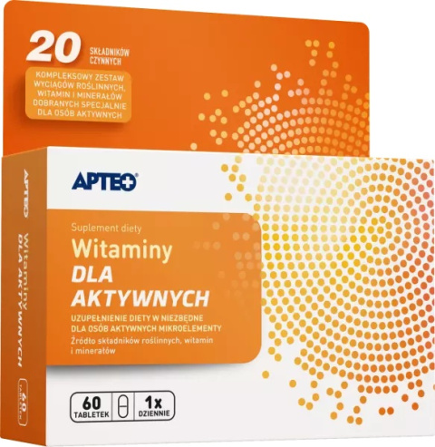 Witaminy dla aktywnych Apteo, 60 tabletek