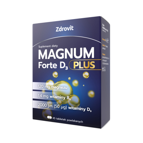 Zdrovit Magnum Forte D3 Plus, 45 tabletek