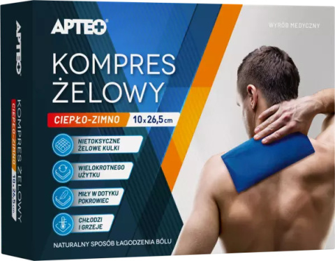 Apteo Kompres żelowy ciepło-zimno 10 x 26,5 cm