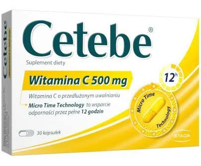 Cetebe witamina C 500 mg, 30 kapsułek