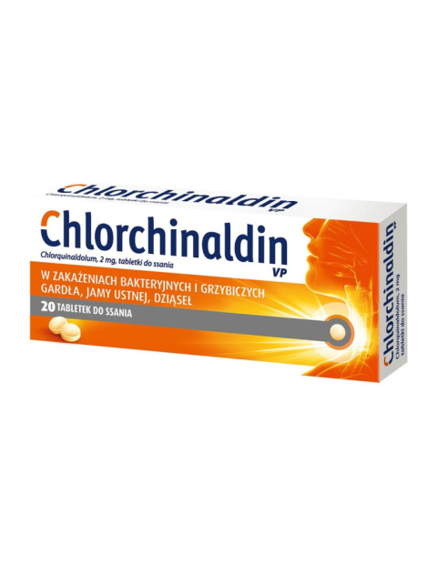 Chlorchinaldin , 2 mg , 20 tabletek