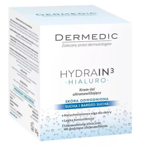 Dermedic , Hydrain 3 , Hialuro krem-żel ultranawilżający , 50 g