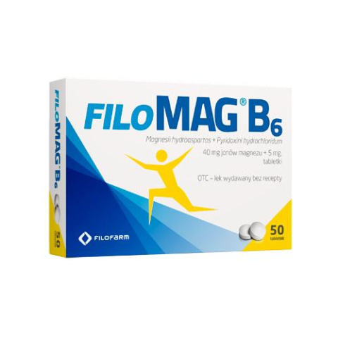 Filomag B6 , 0,04g+5mg , 50 tabletek