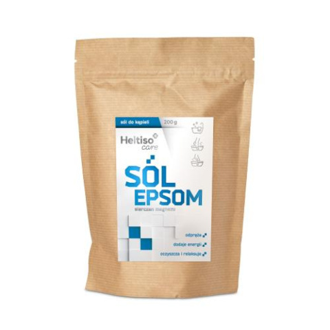 Heltiso , Sól Epsom do kąpieli , 200 gram Heltiso , Sól Epsom do kąpieli , 200 gram