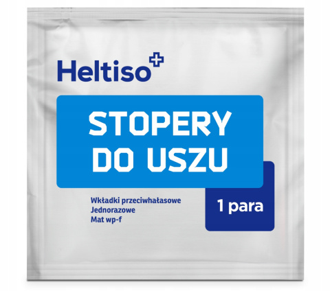Heltiso , stopery przeciwhałasowe do uszu , jednorazowe , 1 para Heltiso , stopery przeciwhałasowe do uszu , jednorazowe , 1 para