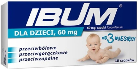 Ibum , czopki dla dzieci , 60 mg ,10 sztuk