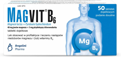 Magvit B6 48 mg + 5 mg , 50 tabletek dojelitowych