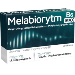 Melabiorytm B6 Max, 30 tabletek, melatonina 6 mg na sen z witaminą B6