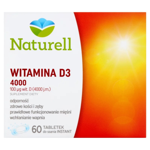 Naturell Witamina D3 4000 , 60 tabletek do ssania