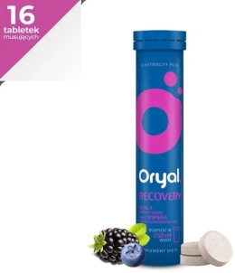 Oryal Recovery , tabletki musujące , smak owoce leśne , 16 tabletek