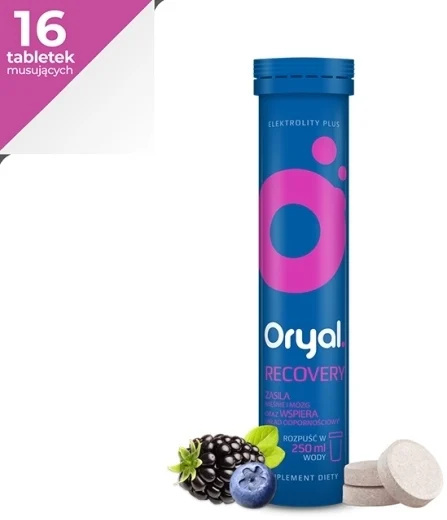 Oryal Recovery , tabletki musujące , smak owoce leśne , 16 tabletek Oryal Recovery , tabletki musujące , smak owoce leśne , 16 tabletek