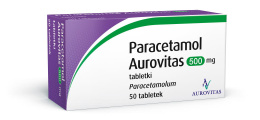 Paracetamol Aurovitas tabl. 0,5 g , 50 tabletek