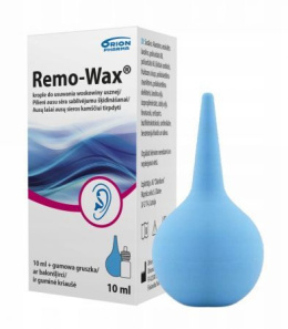 Remo-Wax , Krople do usuwania woskowiny usznej , 10 ml ( + gumowa gruszka)