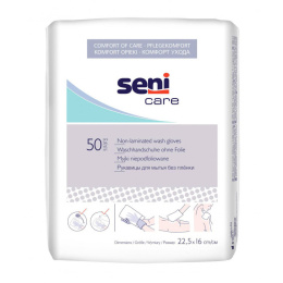 Seni Care , Myjki higieniczne niepodfoliowane 22,5 x 16 cm , 50 sztuk