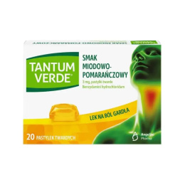 Tantum Verde , smak miodowo- pomarańczowy , 3 mg , 20 pastylek