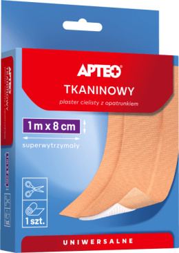 Plaster Apteo Care , tkaninowy z opatrunkiem, cielisty, do cięcia, 1mx8cm