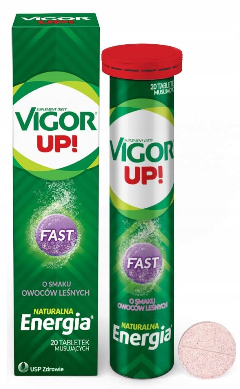 Vigor UP ! Fast , smak owoców leśnych , 20 tabletek musujących