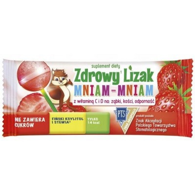 Zdrowy Lizak Mniam-Mniam truskawka 1szt