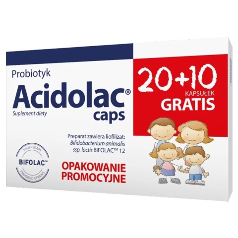 Acidolac Caps , probiotyk , 30 kapsułek
