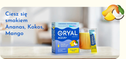 Oryal Aqua , smak ananas-kokos-mango , 14 saszetek Oryal Aqua , smak ananas-kokos-mango , 14 saszetek