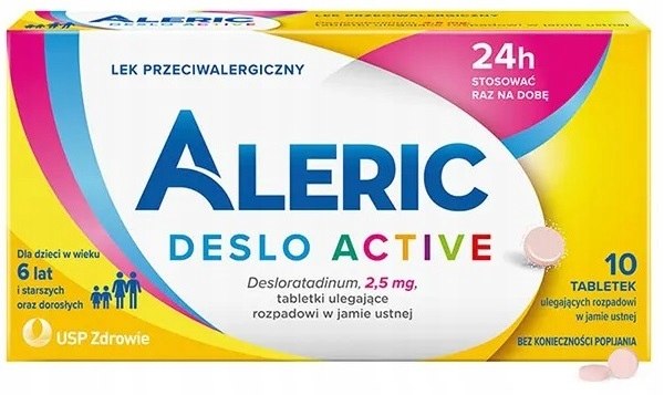 Aleric Deslo Active 2,5 Lek Alergia u dzieci 10tab